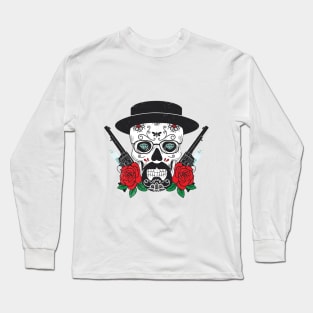 Heisenberg Mexican Skull Long Sleeve T-Shirt